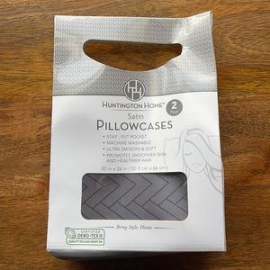 Satin Pillowcases - 2 Pack Grey NIP